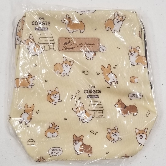 Waterproof Corgi Large Opening Makeup Cosmetic Bag - Picture 11 of 16